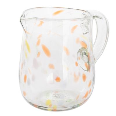 Color Play,'Artisan Crafted Glass Pitcher from Gua...