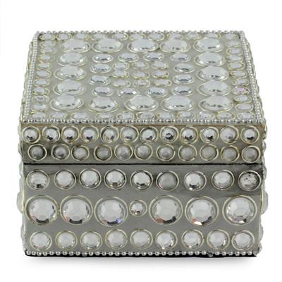 Bejeweled box, 'Silver Glitz'
