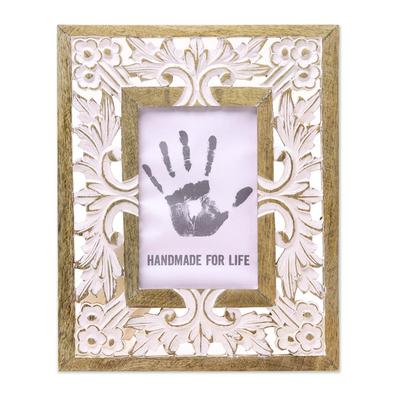 White Garden,'Mango Wood Photo Frame Crafted in In...