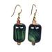 Fine Woman,'Agate and Bauxite Beaded Dangle Earrings from Ghana'