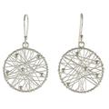 Good Dream,'Sterling Silver Round Dangle Earrings from Thailand'