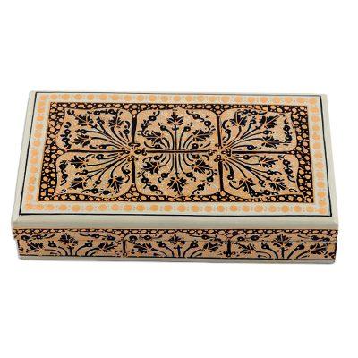 Srinagar Artistry,'Elegant Rectangular Hand Painted Decorative Box'