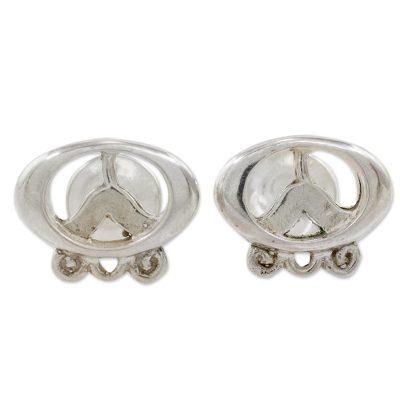 Ultimate Ajmaq,'Sterling Silver Men's Mayan Cufflinks from Nicaragua'