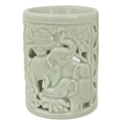 Happy Forest,'Hand Crafted Ceramic Clay Oil Warmer...