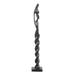 Coiled Charm,'Hand Carved Ebony Wood Abstract Woman Statuette from Ghana'