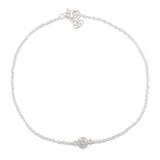 Moon Sparkle,'Cubic Zirconia and Sterling Silver Anklet'