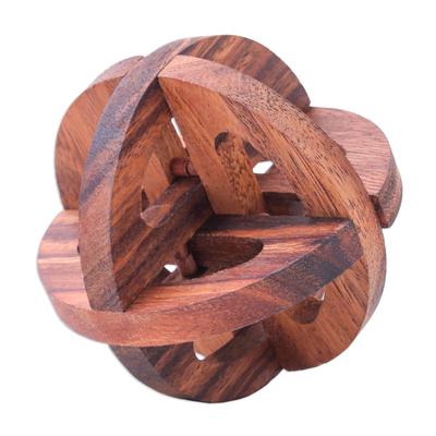 Global Mystery,'Hand Crafted Raintree Wood Puzzle ...