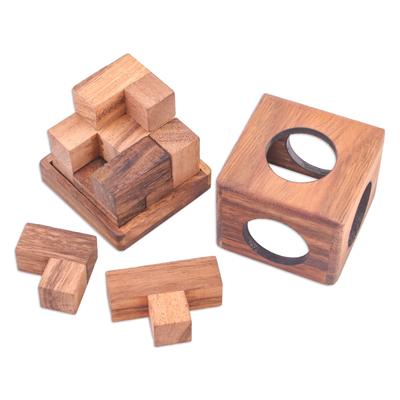 Soma Cube,'Raintree Wood Soma Cube Puzzle from Tha...