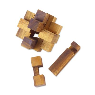 Diamond Cube,'Hand Made Wood Puzzle Game Geometric from Thailand'
