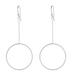 Breezy Circle,'Thai Matte Finish Sterling Silver Circle Dangle Earrings'