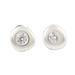 Shimmering Sphere,'Handmade Zircon and Sterling Silver Stud Earrings'