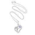 Lovina Vibes in Purple,'Balinese Amethyst & Sterling Silver Dolphin Pendant Necklace'