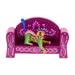 Olive Cat on a Bench,'Handmade Green and Purple Wood Alebrije Sculpture (2 Pieces)'