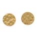 Modern Approach,'Hammered Gold Plated Stud Earrings'
