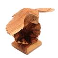 Flying Owl,'Wood Owl Sculpture by a Balinese Artist'