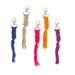 Braided Colors,'Set of 5 Handwoven Cotton Keychains with Steel Hooks'