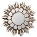 Shiny Sun,'Handmade Bronze Gilded Wood Wall Mirror from Peru'