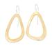 'High-Polished Modern 22k Gold-Plated Drop Earrings'