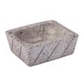 Striped Gardener,'Striped Rectangular Reclaimed Stone Flower Pot from Mexico'