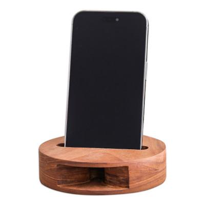 Modern Sound,'Round Reclaimed Wood Phone Speaker from Thailand'