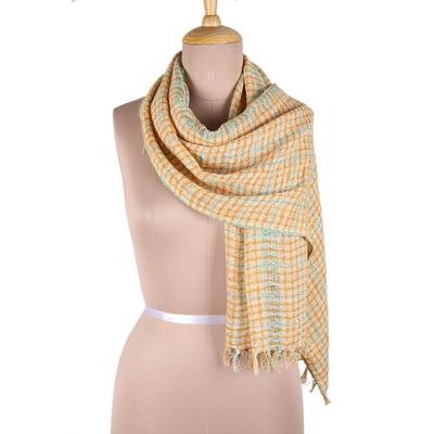 Classic Pattern,'Handwoven Patterned Viscose Shawl...