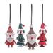 Santa Claus is Coming,'Cotton and Paper Santa Ornaments (Set of 4)'