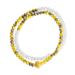 Joyful Union,'Crystal Beaded Wrap Bracelet in Yellow and White'