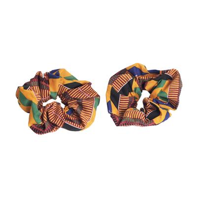 Royal Hold Up,'Pair of Cotton Hair Scrunchies Hand-crafted in Ghana'