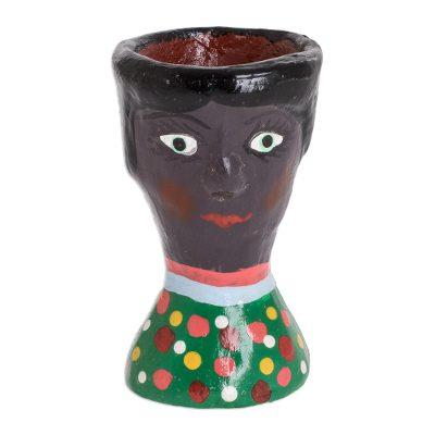 Carolina,'Fun Hand Painted Mini Ceramic Planter'