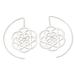 'Chakra-Inspired Floral Drop Earrings with Cubic Zirconia'