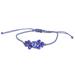 Oniric Glow,'Blue Beaded Macrame Bracelet from Guatemala'