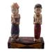 Balinese Pagar Ayu,'Hand Carved Wood Wedding Ceremony Statuette'