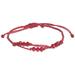 True Love Glow,'Red Beaded Macrame Bracelet from Guatemala'