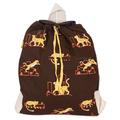 Cheetahs in The City,'Artisan Crafted Cotton Canvas Backpack with Cheetah Print'