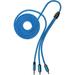 Kondor Blue Dual Male RCA to 3.5mm Stereo TRS Audio Cable (6') KB_35_DMRCA_6