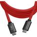 Kondor Blue Thunderbolt 4 USB-C Cable (6', Cardinal Red) KB_USB4C_6_R