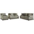 Signature Design by Ashley Kaywood 3 Piece Living Room Set Polyester/Other Performance Fabrics in Gray | 38 H x 89 W x 40 D in | Wayfair Living Room Sets