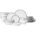 Noritake Charlotta Platinum 30-Piece Dinnerware Set, Service For 6 Porcelain/Ceramic in Gray/White | Wayfair 1771-30A