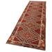 Brown/Orange 150 x 35 x 0.4 in Indoor Area Rug - Rug N Carpet Herki Runner 2'11" X 12'6" Area Rug Cotton | 150 H x 35 W x 0.4 D in | Wayfair