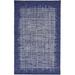 White 66 x 42 x 0.6 in Area Rug - 17 Stories Rectangle Norvan Abstract Hand Tufted Wool Area Rug in Blue/Ivory Wool | 66 H x 42 W x 0.6 D in | Wayfair