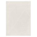 White 86 x 62 x 0.5 in Area Rug - Town & Country Living TOWN & COUNTRY LUXE Tretta Contemporary Diamonds Runner Area Rug w/ Plush High-Low Texture, Ivory | Wayfair