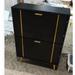 Everly Quinn 16 Pair Shoe Storage Cabinet Manufactured Wood in Black/Brown | 34.65 H x 24.8 W x 9.45 D in | Wayfair