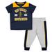 Infant Colosseum Navy/Heather Gray West Virginia Mountaineers Ka-Boot-It Jersey & Pants Set