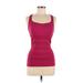 Nike Active Tank Top: Burgundy Stripes Activewear - Women's Size Medium