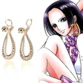 Boucles d'oreilles Anime Boa Hancock pour femmes bijoux d'oreille pendants accessoire d'oreille