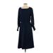 Jay Godfrey Casual Dress - Midi: Blue Print Dresses - Women's Size 0