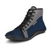 Barfußschuh LEGUANO "JASPAR", Damen, Gr. 46, blau (blau, grau), Textil, sportlich, Schuhe Barfußschuh Schnürboots, Bequemschuh, Schnürboots mit speziell entwickelter Laufsohle