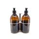 Stainless steel double soap dispenser bracket and bottles, recyclable, reusable saving the planet