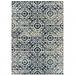 HomeRoots 5' X 8' Navy And Ivory Geometric Power Loom Stain Resistant Area Rug - 5' x 8'
