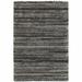 HomeRoots 6' X 9' Charcoal Silver And Grey Geometric Shag Power Loom Stain Resistant Area Rug - 6' x 9'